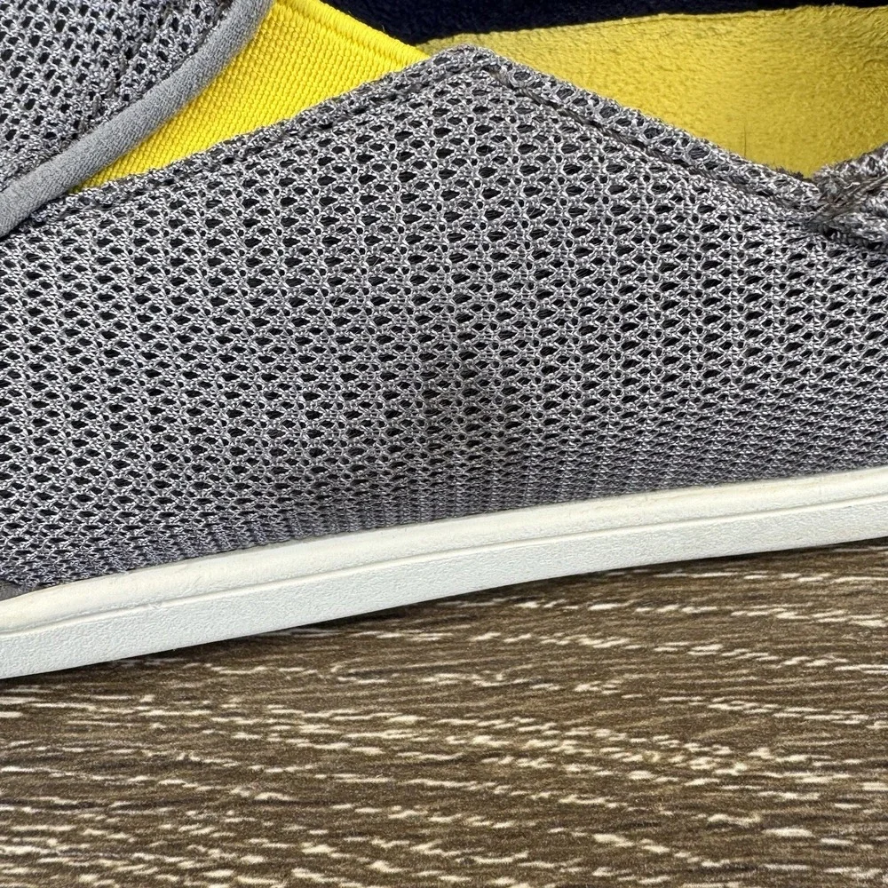 Olukai Nohea Mesh Men's Casual Slip On Boat Shoes Sz 8 Gray Yellow 10188-RK12